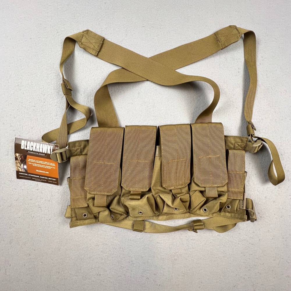 Blackhawk AK Chest Rig Coyote Tan Tactical Mag Pouches AK47 55CP04CT NEW
